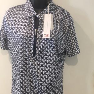 CUTTER & BUCK WOMANS POLO SHIRT ZIPPER FRONT